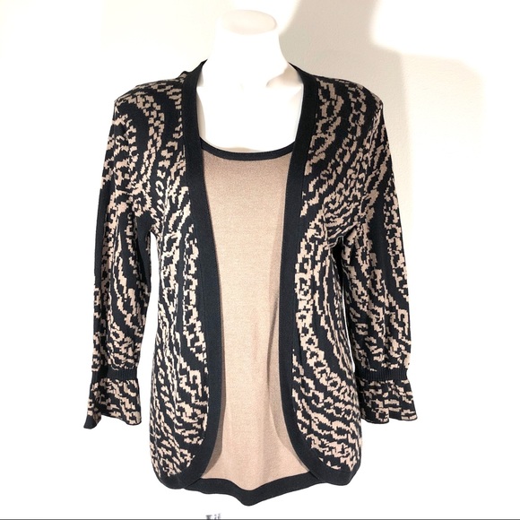 Nouveaux Tops - Nouveaux XL Layered Shirt and Cardigan Combination